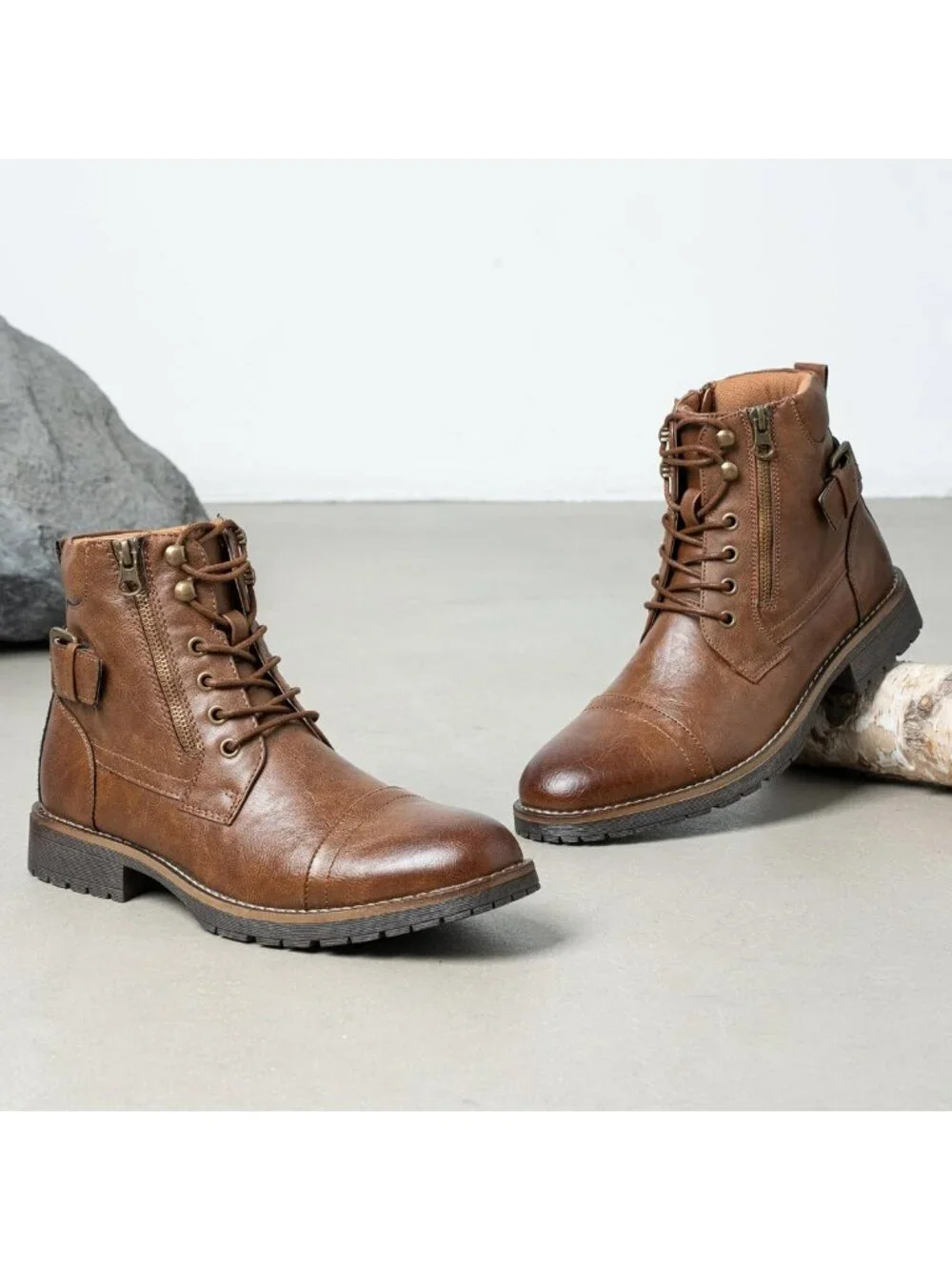 Stylish Men's Motorcycle Combat Boots | Casual Footwear for Adventurous Souls